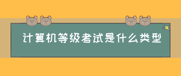 计算机等级考试是什么类型