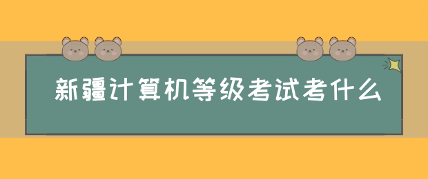 新疆计算机等级考试考什么